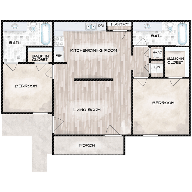 Floorplan - Mill Creek Apartments