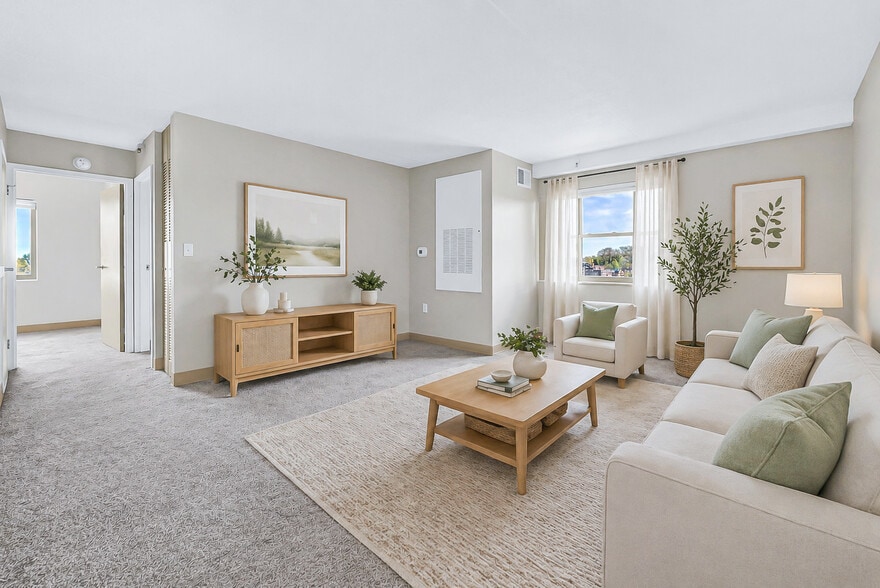 Open Living Room with Natural light at Musicians Towers - Musicians Towers