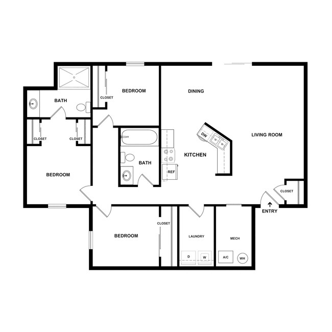 Floorplan - The Woods Apartments