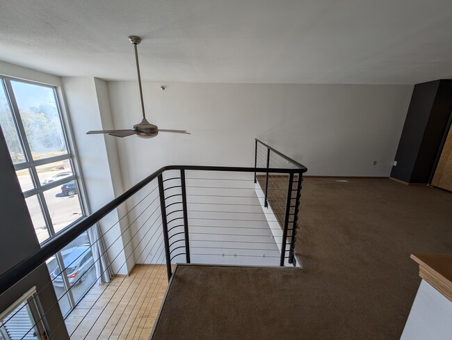 Looking over the loft railing - 2121 S Kinnickinnic Ave