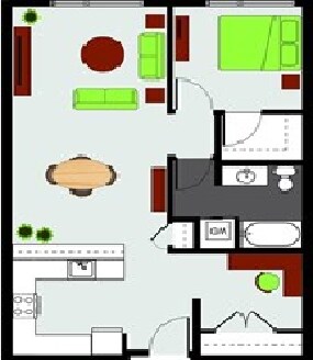 1BR/1BA - 708 Uptown