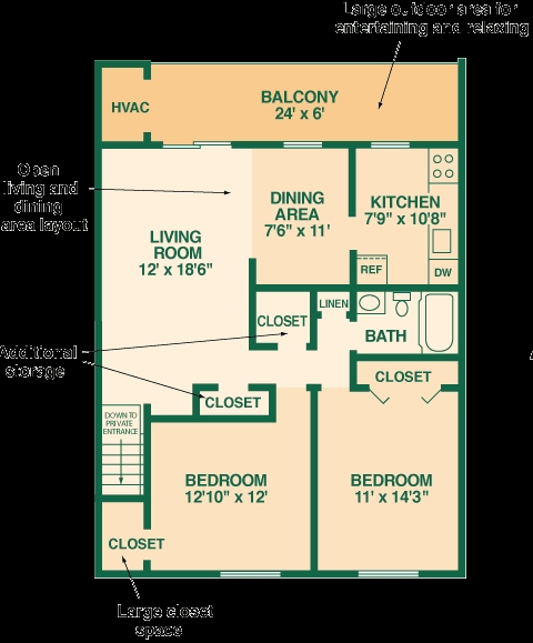 2BR/1BA - Orangewood Apartments