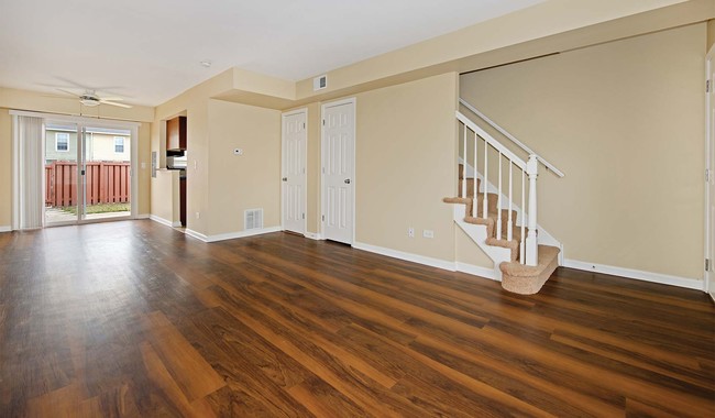 Living room opens to a private patio - Willow Bend Apartments