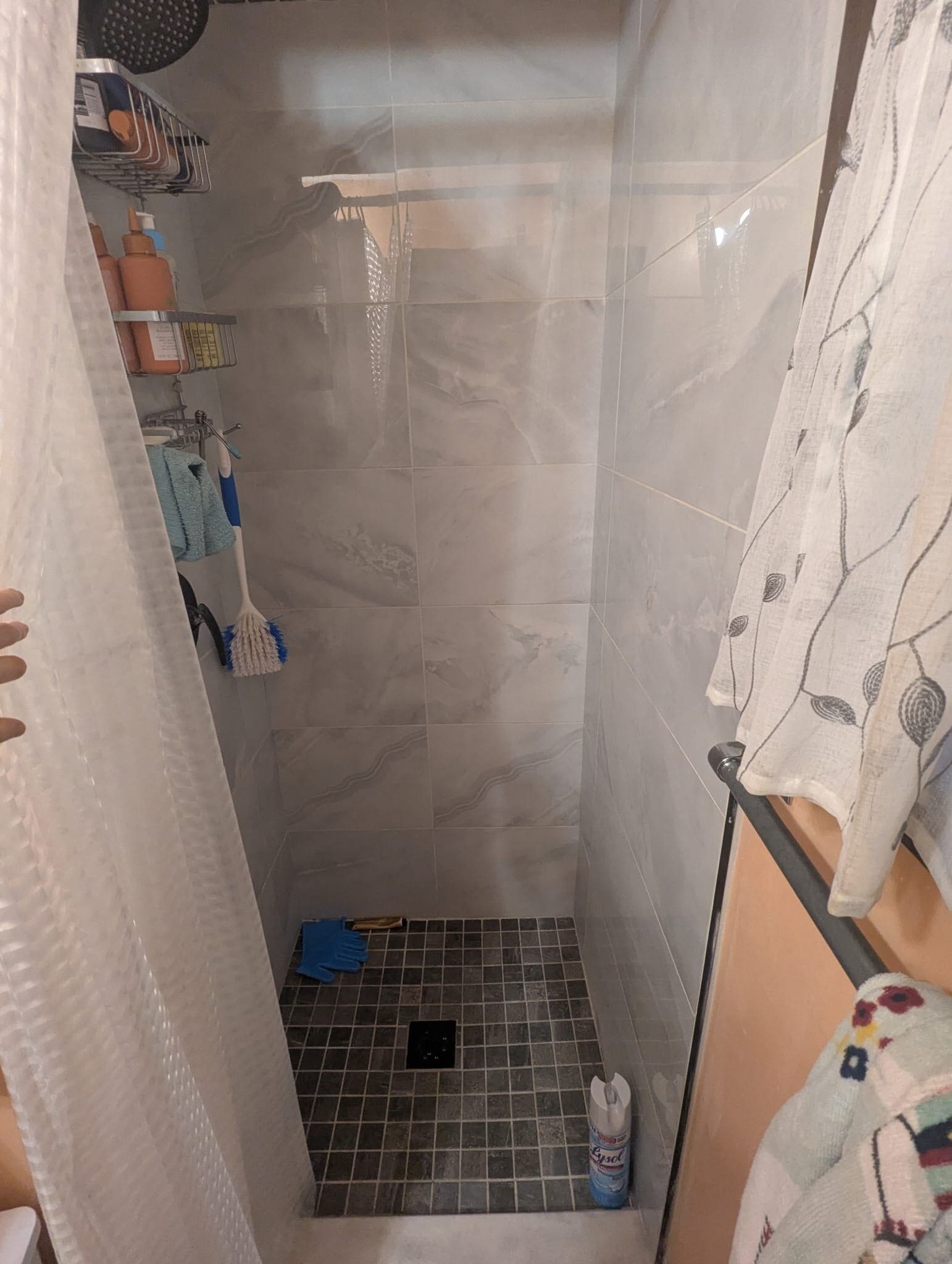 view inside new fully tiled shower - 2116 Thaler Ave
