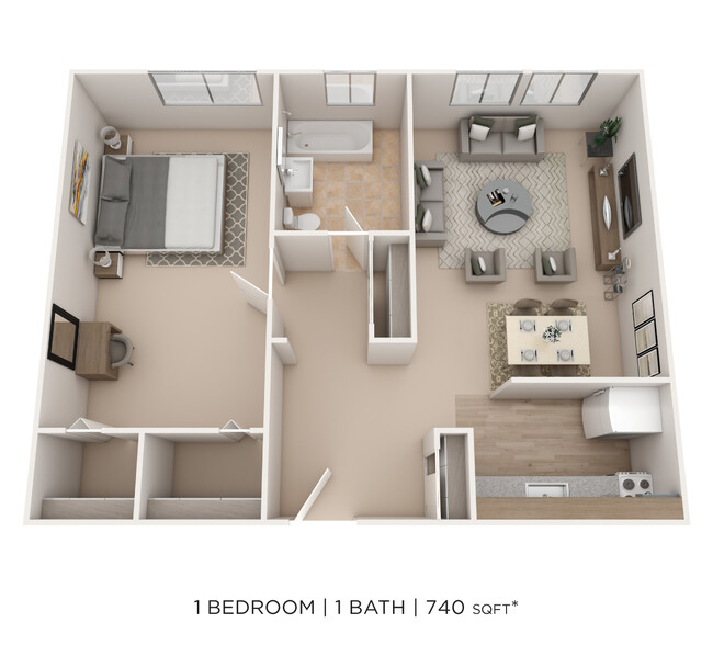 Floorplan - 7100 South Shore Apartment Homes