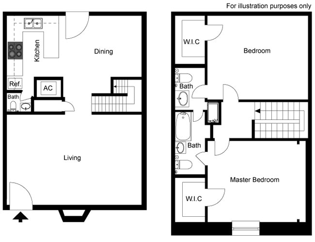 Two Bedroom Townhome - Verano at the Heights Apartments