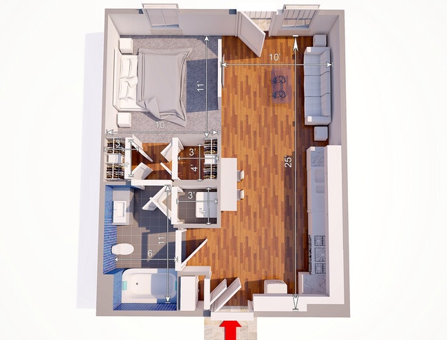 The Trinity- 1x1 - z-061926-Bluffview Apartments
