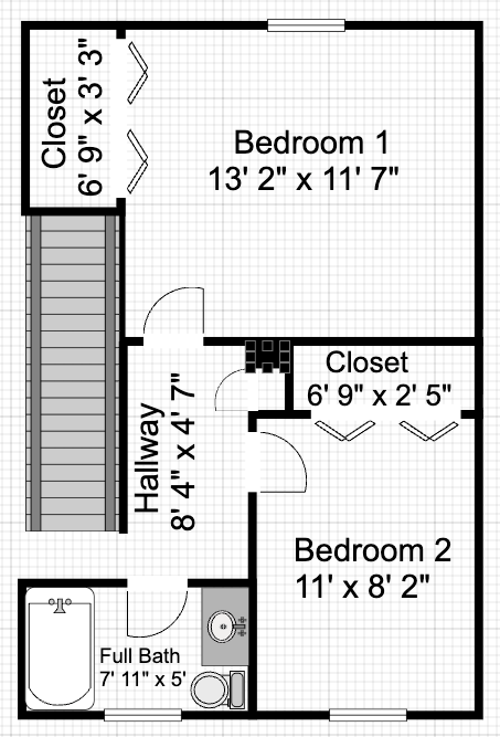 Upstairs Floor Plan - 880 N Cloverleaf Loop