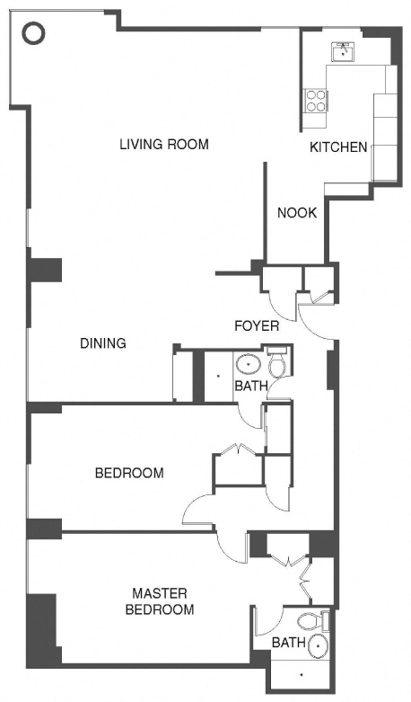 Floorplan - 1000 Chestnut Street Apartments