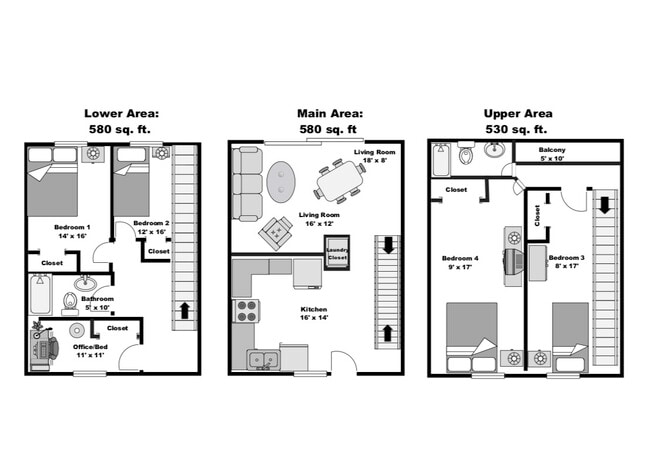 Floorplan - Barrington Plaza Realty