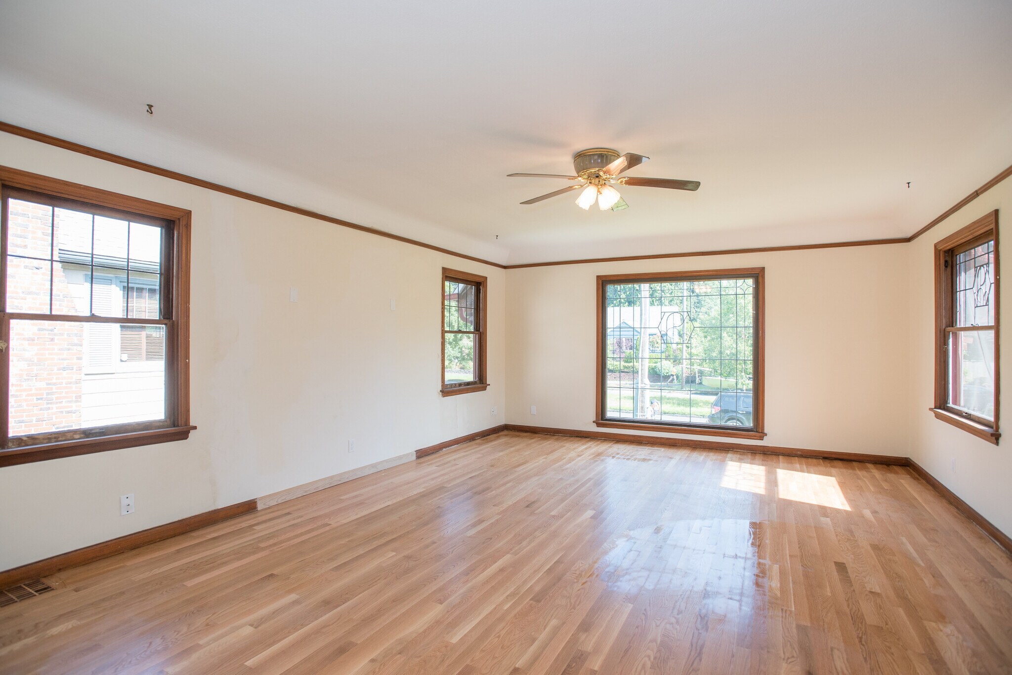 Living room with big windows. - 2628 Northeast Ainsworth Street
