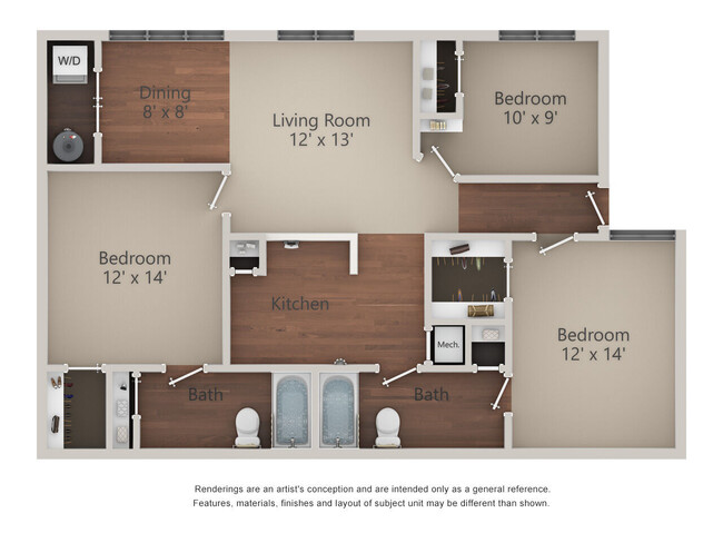 Floorplan - Village Green Apartments