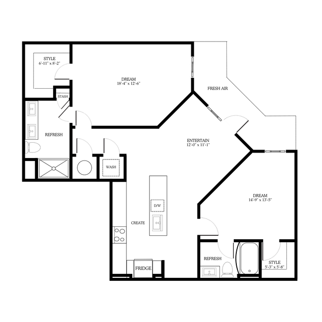 Floorplan - District on the Etowah Apartments
