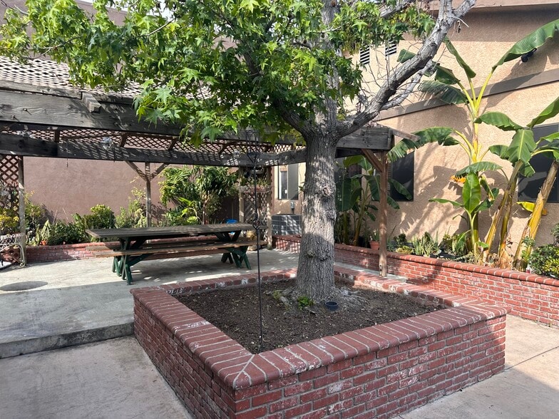 Shared outdoor common area with barbecue setup - 8333 Painter Ave