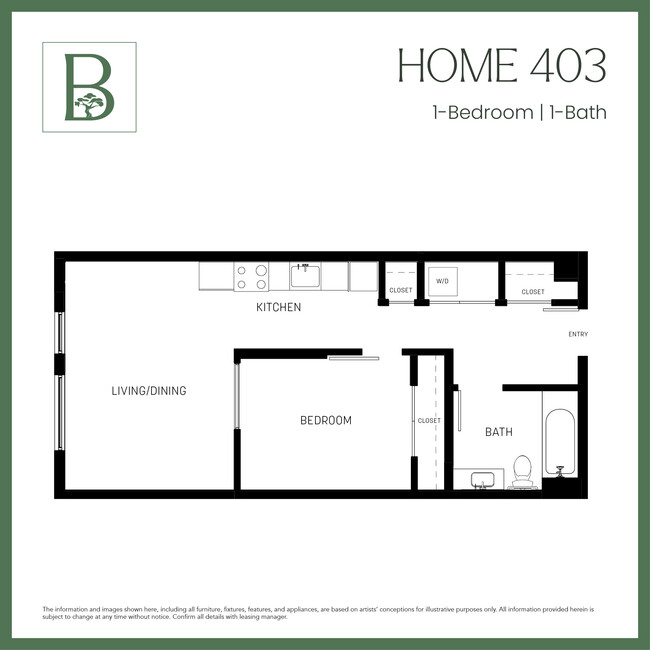 1 Bedroom - Bonsai Apartments