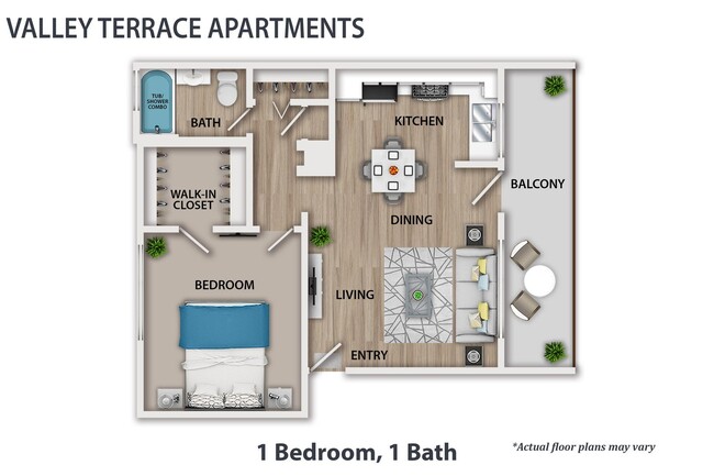 Floorplan - Valley Terrace Apartments