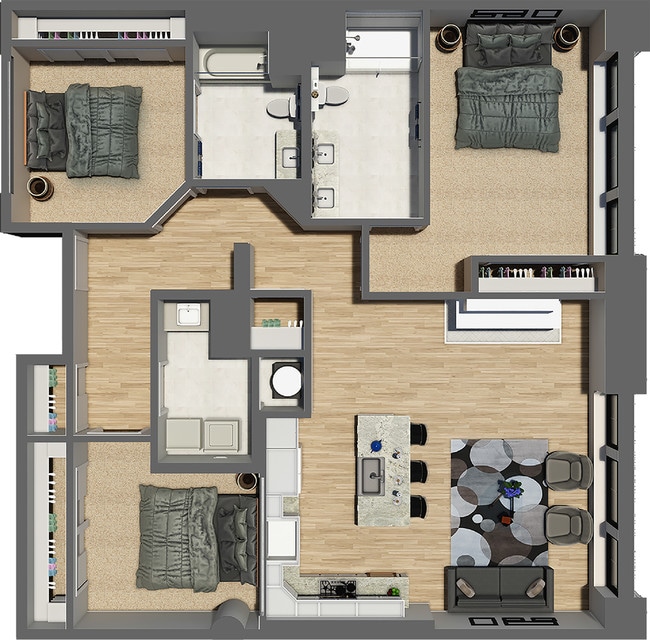 Floorplan - Residences at Halle