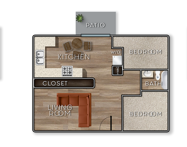 Lamar2Bed_Floorplan - Lamar Station