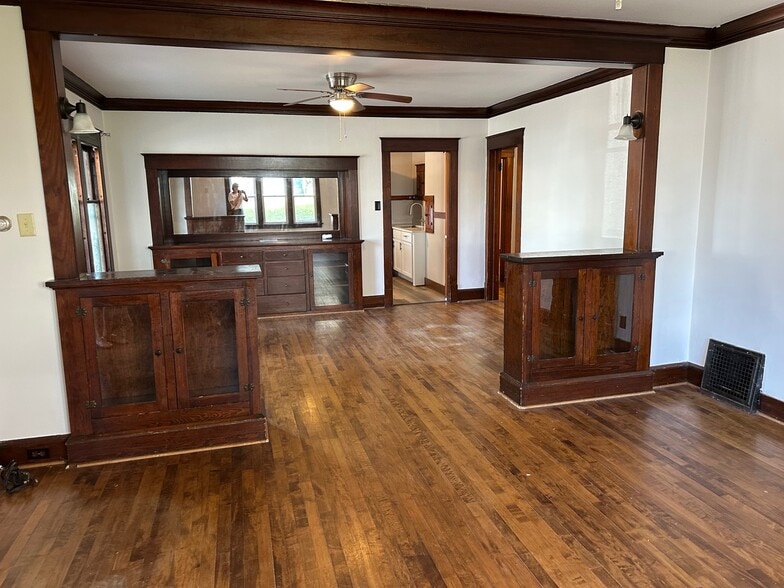Built Ins Living and Dining Area - 507 Niagara Ave