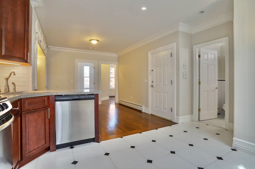 View of living room and BR's - 603 Bloomfield St