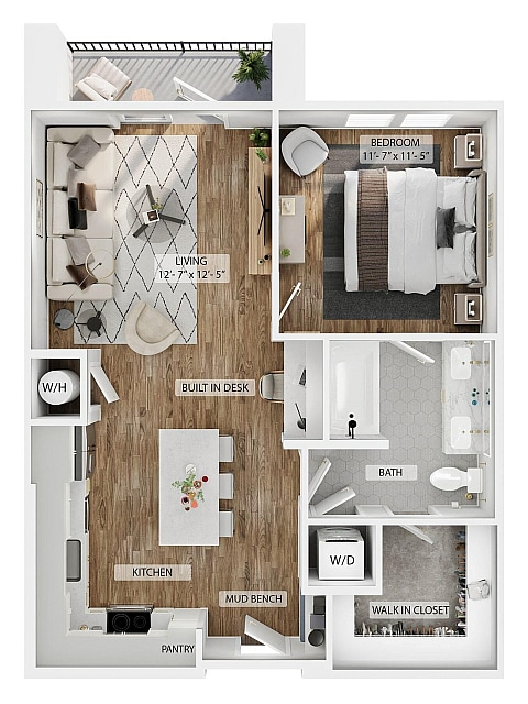 1BR/1BA - A4 - The Mercury