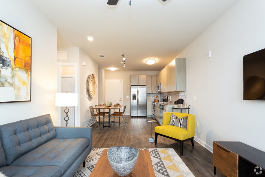 1BR, 1BA - 847sf A3- Living Area - Hudson 5401