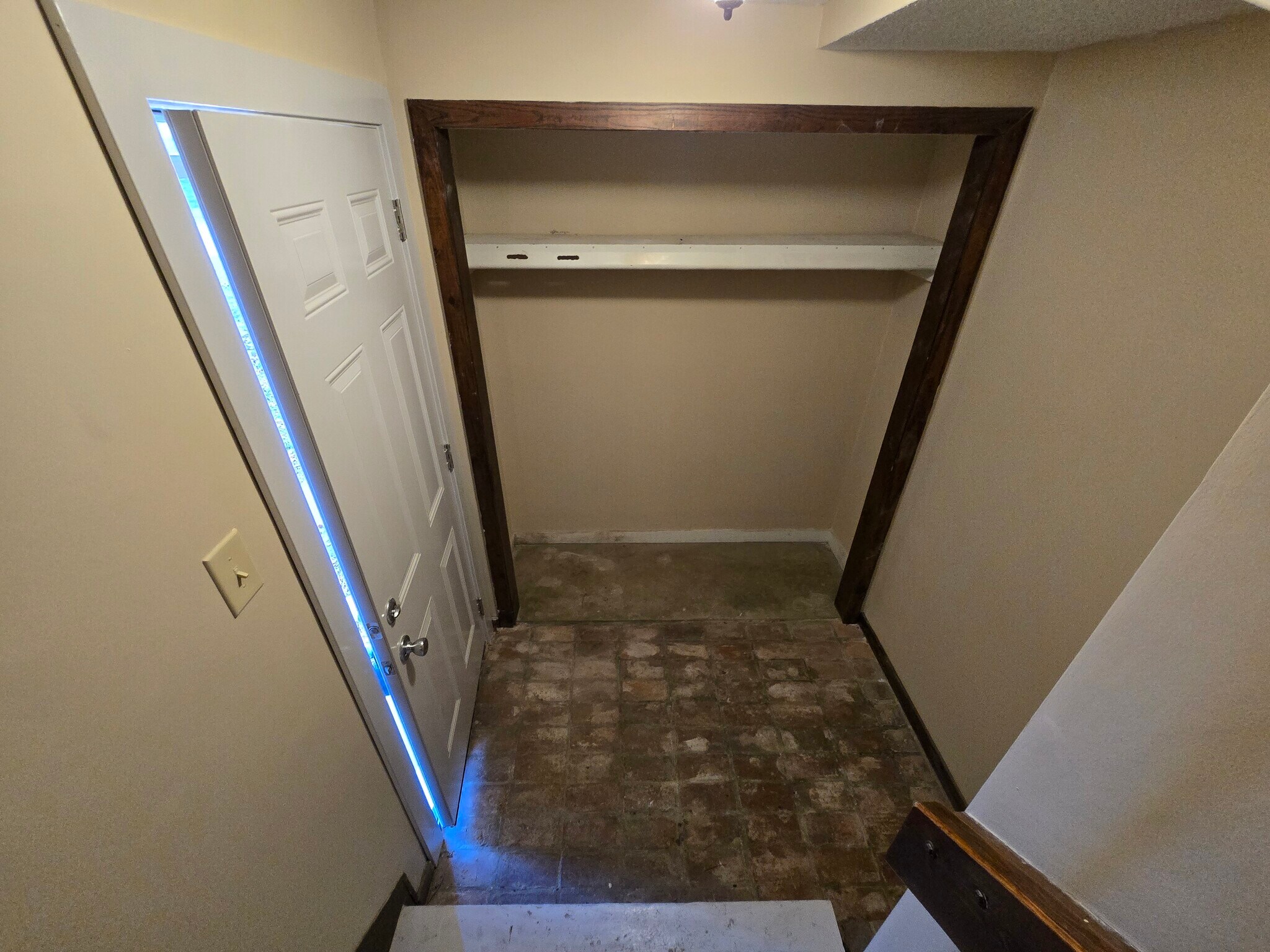 Private entry with storage area and brick flooring. - 60 W Winter St