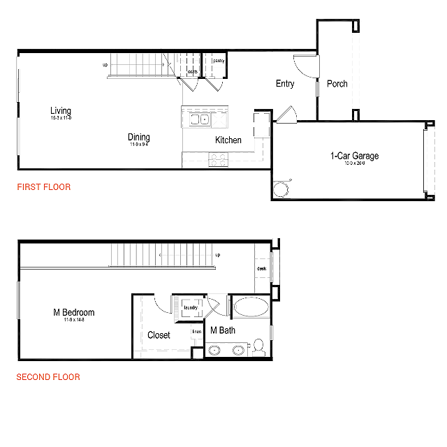 Plan 1C | 1Bd1Ba | 1,147SF - The Logan at Southern Highlands