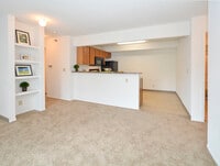 Built-In Shelves in Living Room - Park at Olathe Station