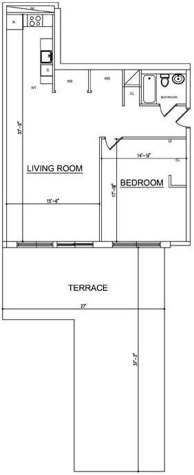 1BR/1BA - Ocean Blue