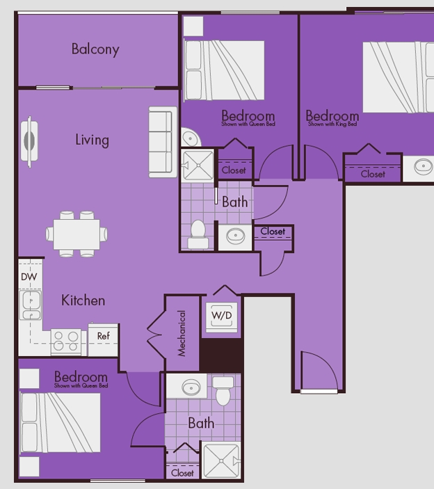 3BR/2BA - Lofts on College