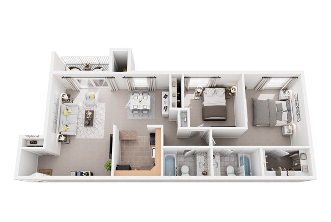 2 Bed Deluxe 2 Bath - Brookstone