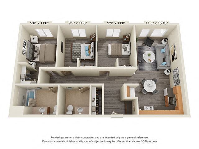 Floorplan - The Aries at Bitter Lake