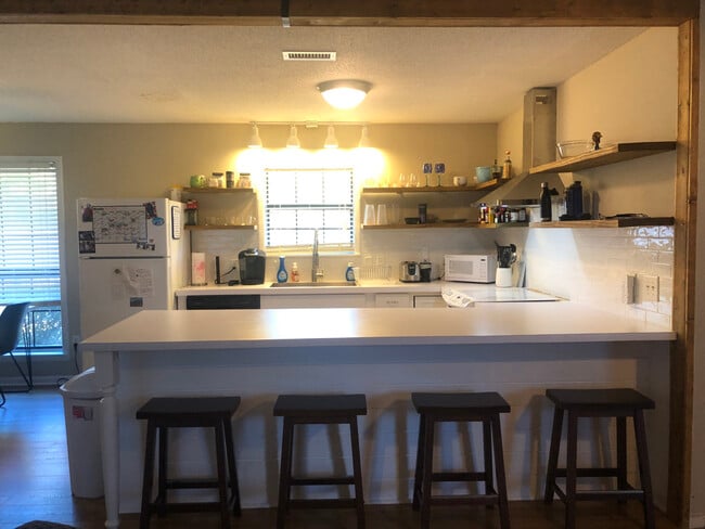 Kitchen view from couches-kitchenware included - 130 Richard Dr
