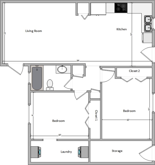 Floorplan - Emerald Run Apartments