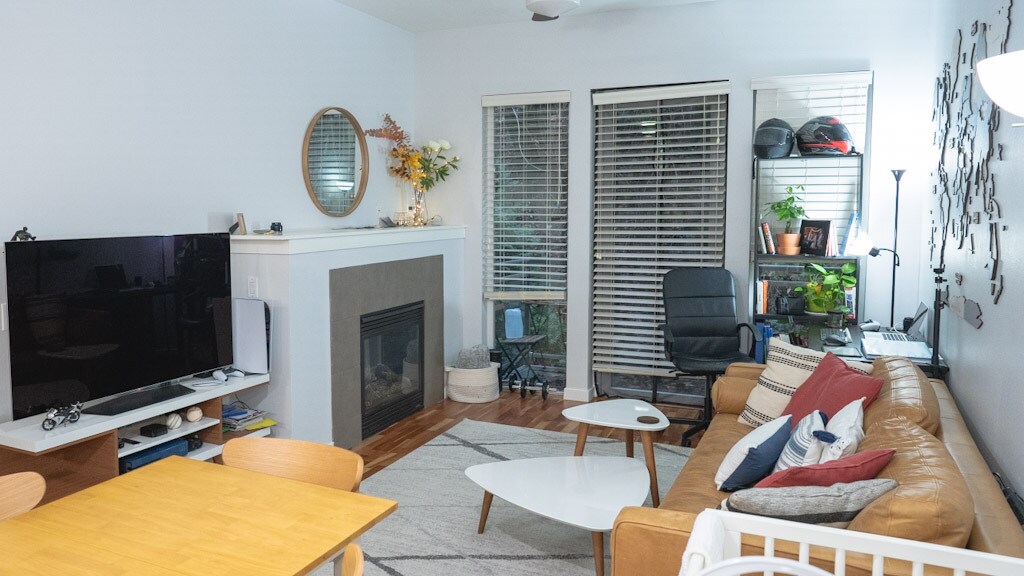 Large storage above fireplace - 375 Kirkland Ave