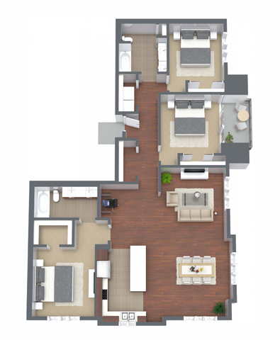 Floorplan - Nineteen800 Apartments