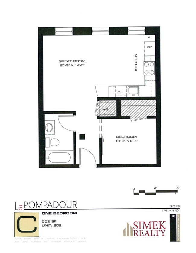 Floorplan - La Pompadour Apartments