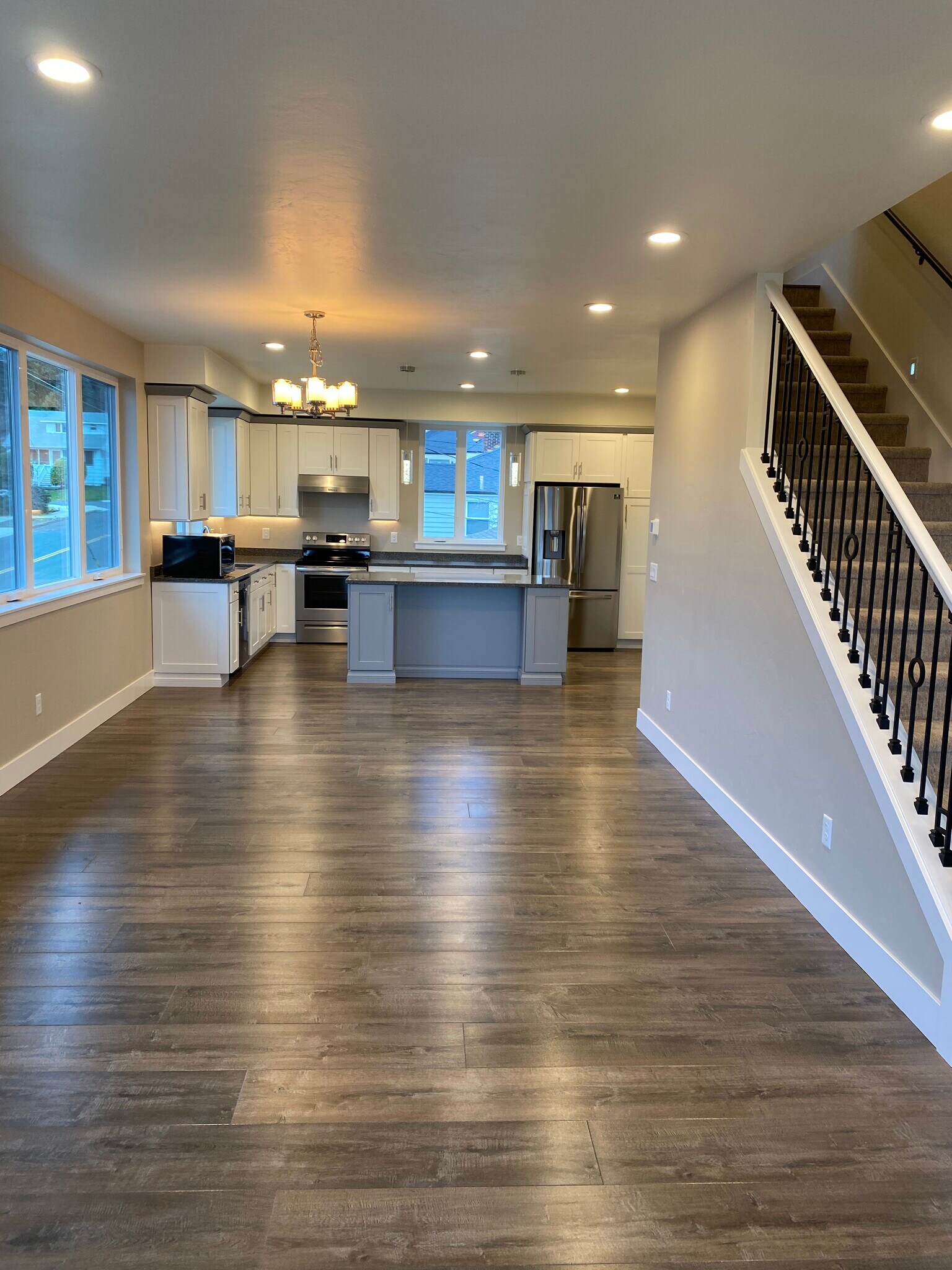 Unit A Kitchen with Island - 2380 Willamette St