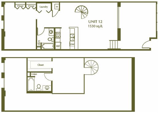 2 Bedroom / 2 Bath / 1530 Sq.Ft. - Eleventh Street Lofts