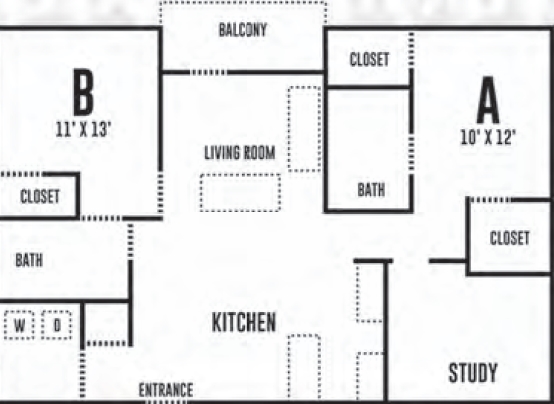 2BR/2BA - District Lofts