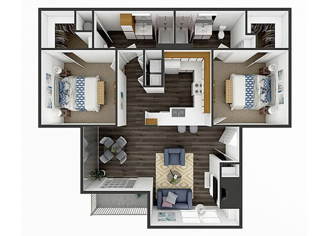 Floorplan - Apache Trace Apartments