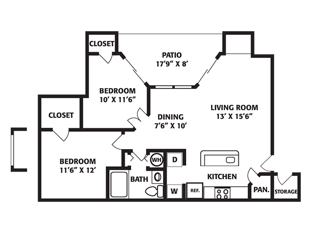 Floorplan - The Park at Portofino Apartments