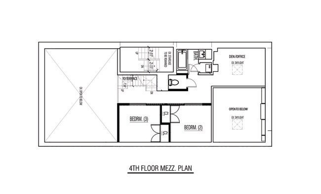 Floor plan upper floor - 154 Broadway