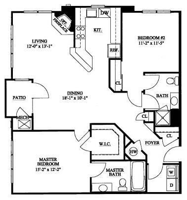 Floorplan - Saucon View Apartments