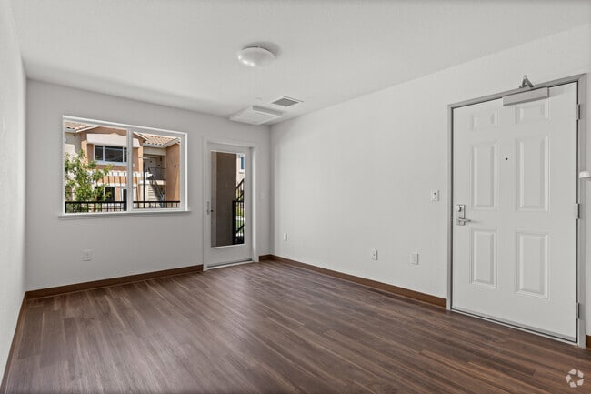 2BR, 1BA - 797SF - Living Room - Walnut Place & Walnut Terrace