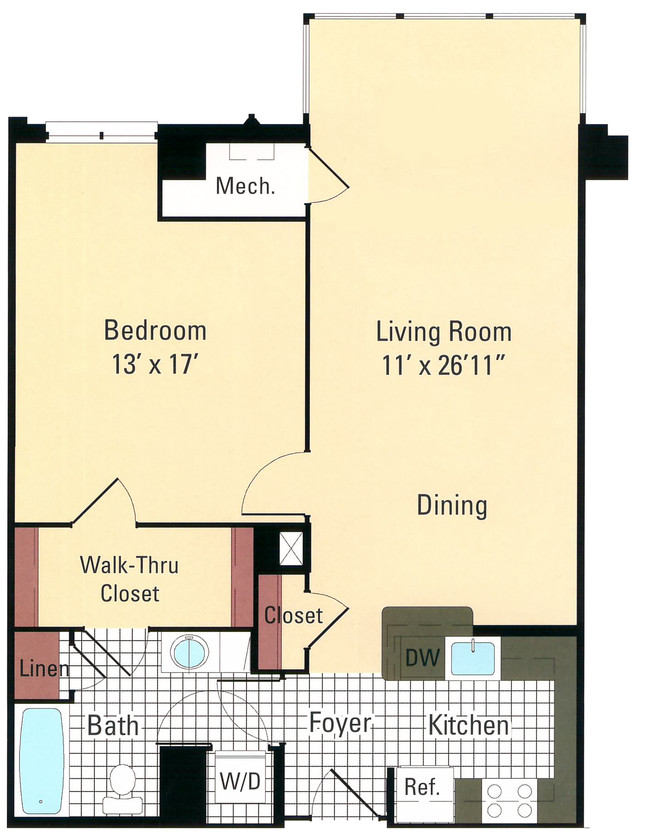 Floorplan - Parc Rosslyn Apartments