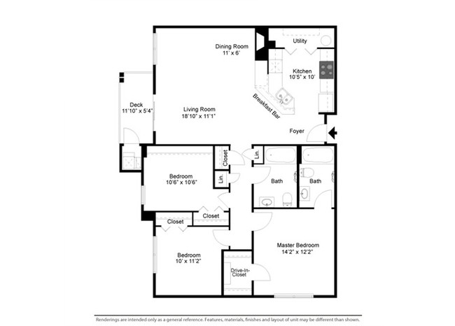 Floorplan - Creekside at Meadowbrook Apartments