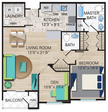 Floorplan - Montage at Hamilton Apartments 55+ Community