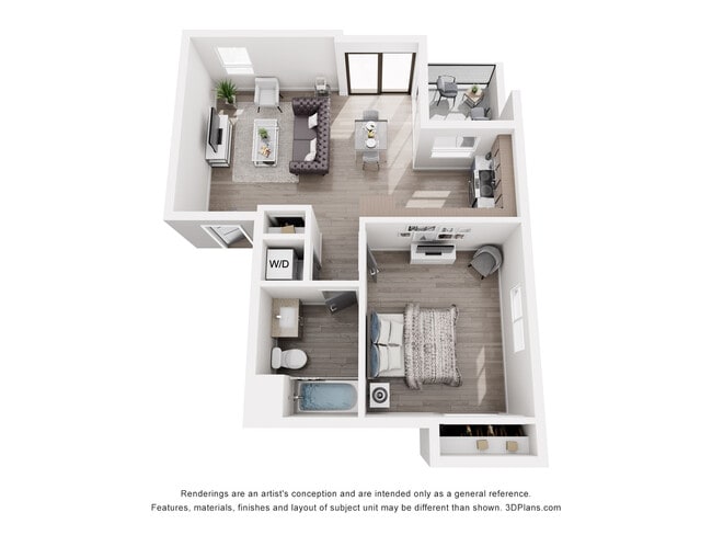1 BD 1 BA - 648sf - Onix Hollywood